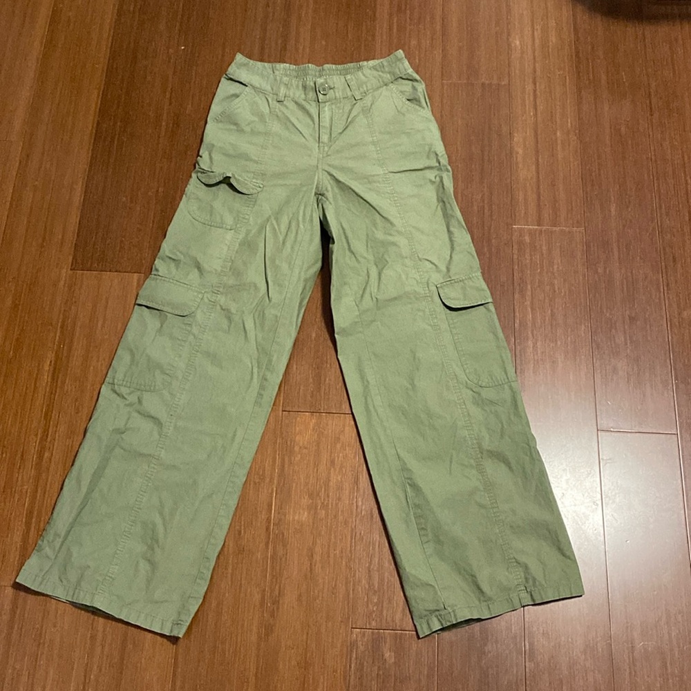 Wild Fable, Green Straight Leg Cargo Pants, Size XXS
